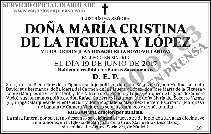 María Cristina de la Figueroa y López